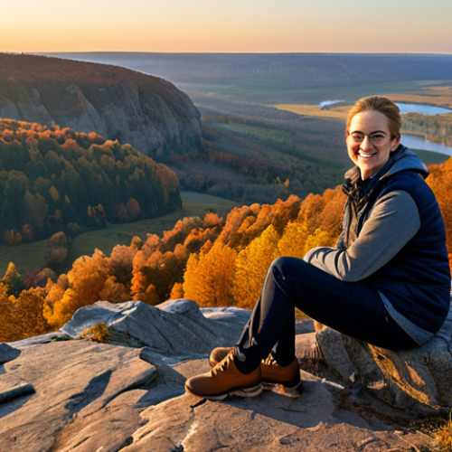 Home 18 **
"Golden hour at Sunset Point in Veluwezoom National Park, autumn colors, overlooking the landscape, perfect anatomy, correct proportions, natural pose, professional photography, high quality, safe for work, appropriate content, fully clothed, modest, family-friendly."
**