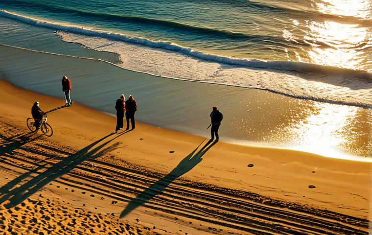 선셋포인트 드론 촬영 - Golden Hour Coastal Glow**
"Drone photo of Sunset Point during golden hour, bathed in warm light, c...